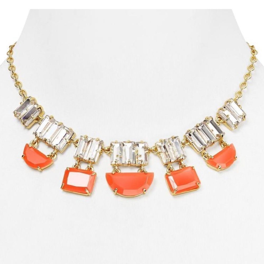 Kate Spade New York Varadero Tile Orange Necklace collar NWT